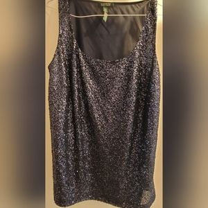 Lauren by Ralph Lauren Sequined Tank, Size 16w Preloved